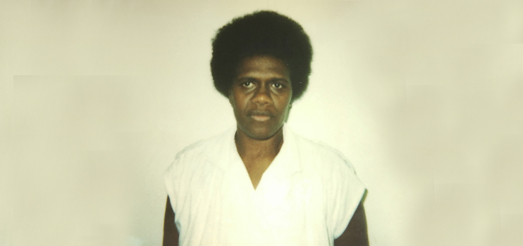 A portrait of Salome in 1980 when she worked in Santo. 