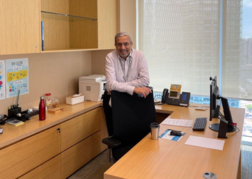 Vishnu in his Singapore-based office