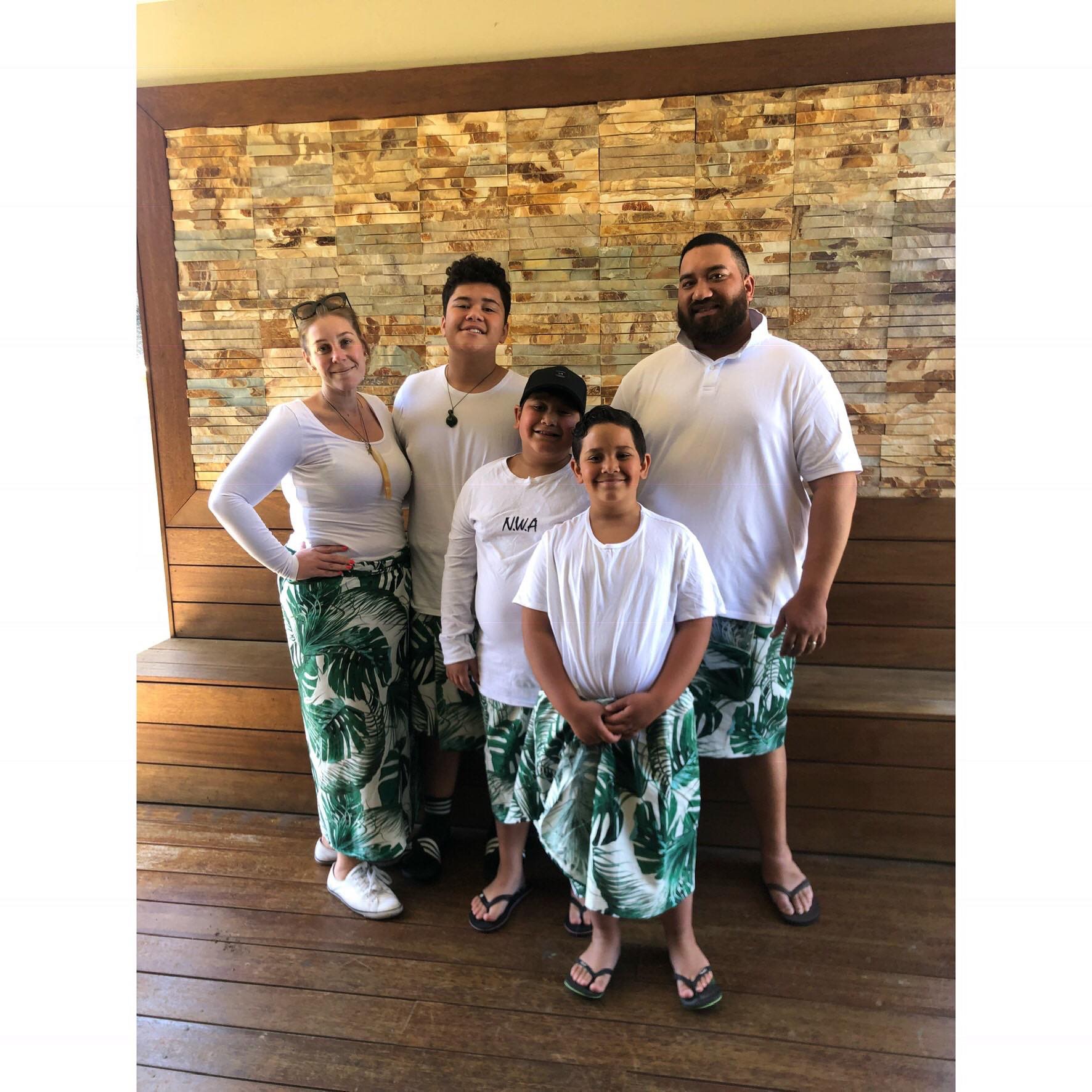 The Timoteo family connecting to their cultural heritage.