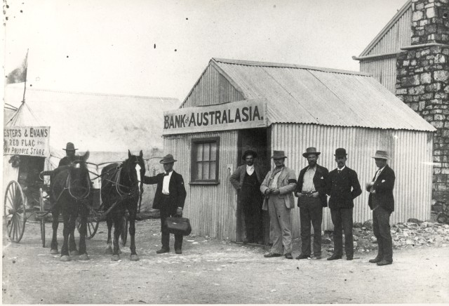 Bank of Australasia, Coolgardie, 1874. In 1951, the Bank of Australasia merged with Union Bank of Australia to form the Australia and New Zealand Bank Limited (ANZ Bank).