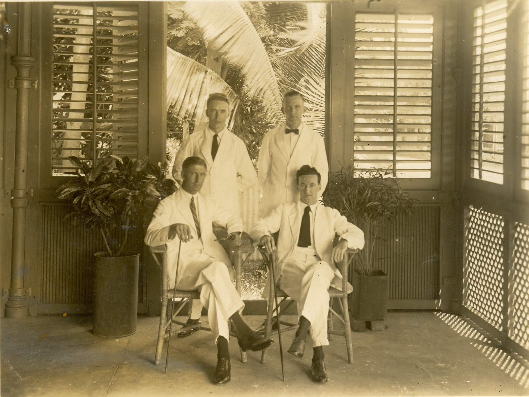 ES&A Darwin staff on the veranda of the tin roofed branch in 1925