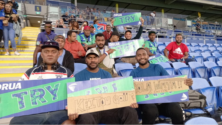 ANZ’s guests with at the Fijian Drua Super Rugby match Source: Apenisa Marau via Facebook