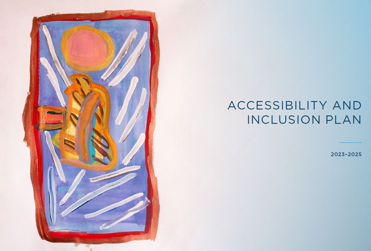 The cover of ANZ’s Accessibility and Inclusion plan with artwork ‘The Wind 2022’ by Victoria Atkinson, a Sydney-based painter and textile artist. 