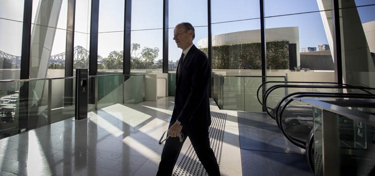ANZ CEO Shayne Elliott arrives at the bank’s Brisbane offices Source: Arsineh Houspian