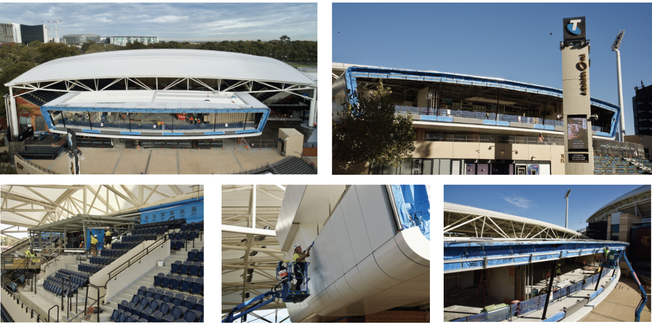 SA Construct is currently working on the Memorial Drive Tennis Centre Redevelopment, Adelaide Oval. Photography by Rob Brown.