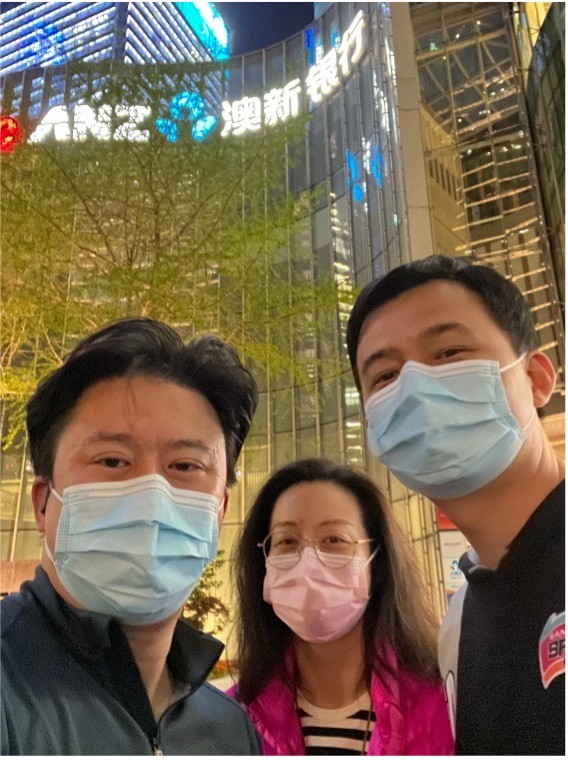 ANZ emergency team (L-R) Danny Huang, Sharon Wang, Rex Zhang